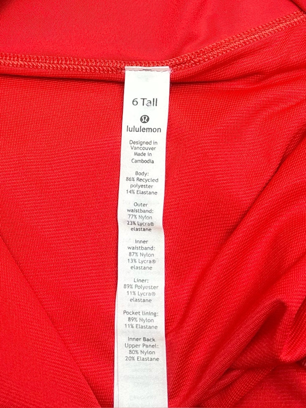 Lululemon Speed Up High Rise Shorts 4" In Carnation Red Size 6 Tall - Picture 6 of 8